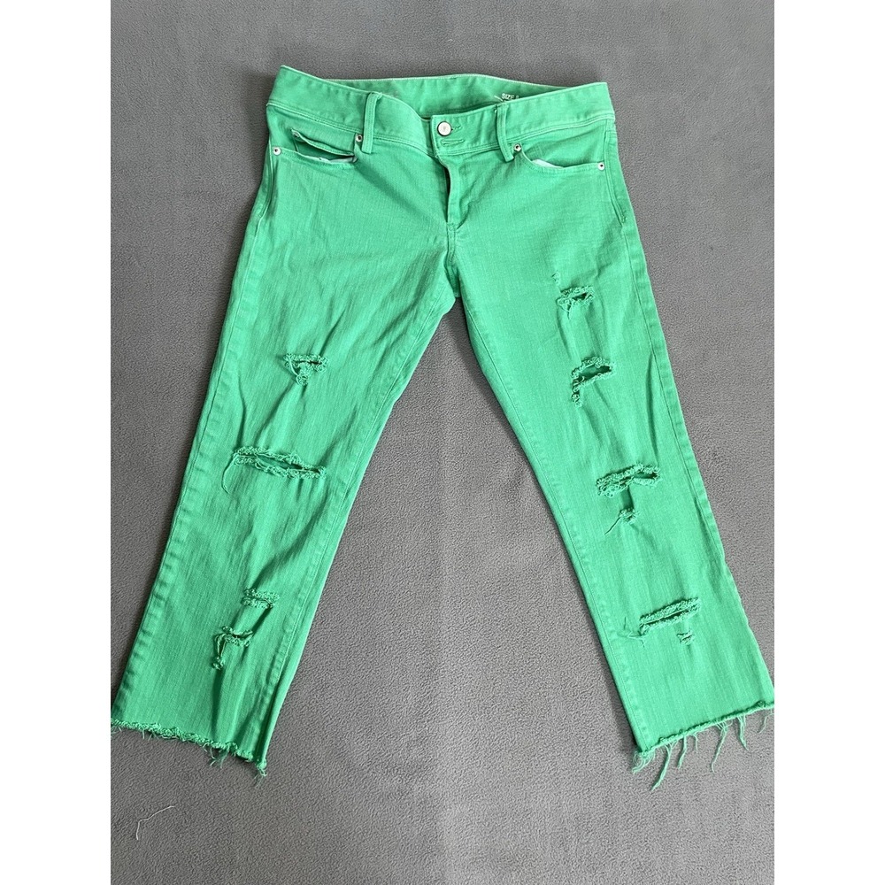 Women's LILLY PULITZER‎ Green Capri  Raw Hem 32x24